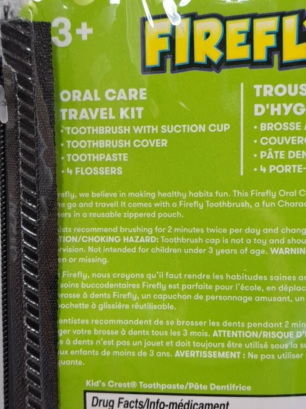 Firefly Star Wars‎ Yoda Oral Care Travel Kit 2 Pack Toothbrush Paste Flossers